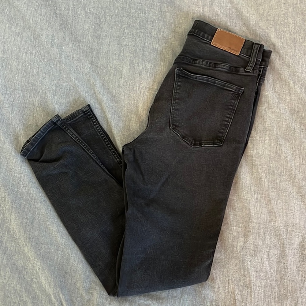 Madewell 10” high rise skinny jeans, black